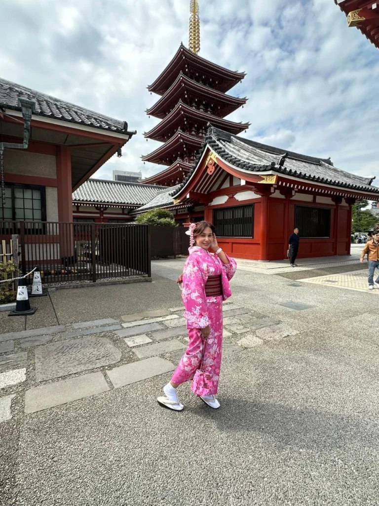 Preeti Mallapurkar in a traditional Japanese dress in Tokyo, Japan.