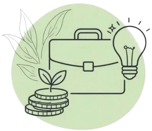 The logo representing the journey of Entrepreneurship of Indian Marathi actress Preeti Mallapurkar.